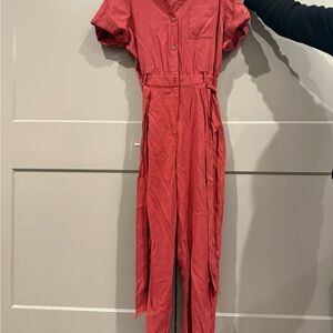 LC Lauren Conrad Coral Jumpsuit
